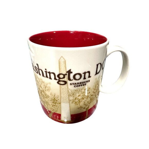 Starbucks Washington DC Collector Series City Mug 16 Oz 2009 Red Interior Monume - Picture 5 of 7